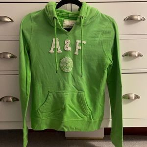 Abercrombie and Fitch lime green sweatshirt